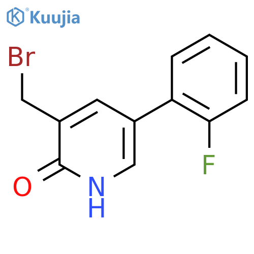 3-Bromomethyl-5-(2-fluorophenyl)-2-hydroxypyridine structure