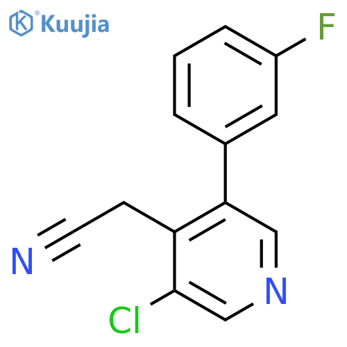 3-Chloro-5-(3-fluorophenyl)pyridine-4-acetonitrile structure