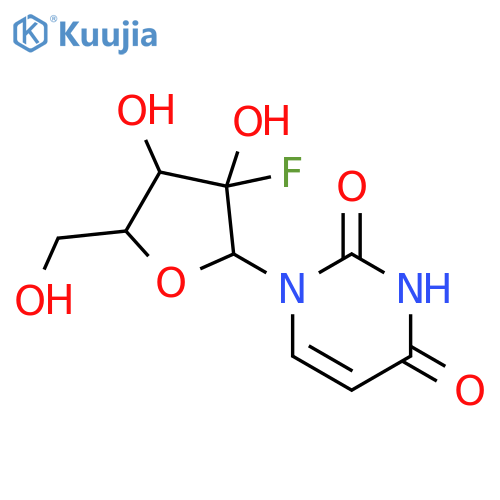 2,4(1H,3H)-Pyrimidinedione,1-[(2R,5S)-3-fluoro-2,5-dihydro-5-(hydroxymethyl)-2-furanyl]- structure