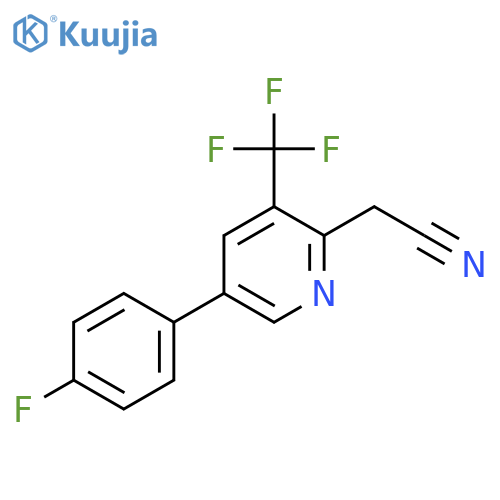 5-(4-Fluorophenyl)-3-(trifluoromethyl)pyridine-2-acetonitrile structure