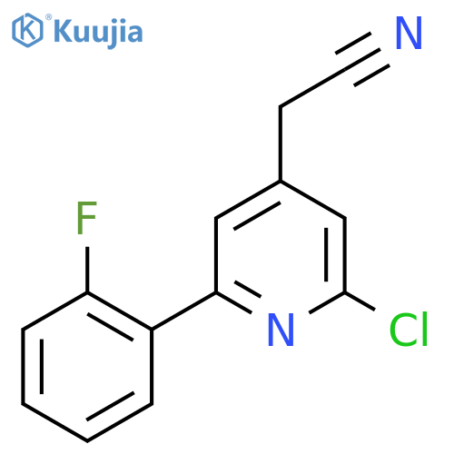 2-Chloro-6-(2-fluorophenyl)pyridine-4-acetonitrile structure