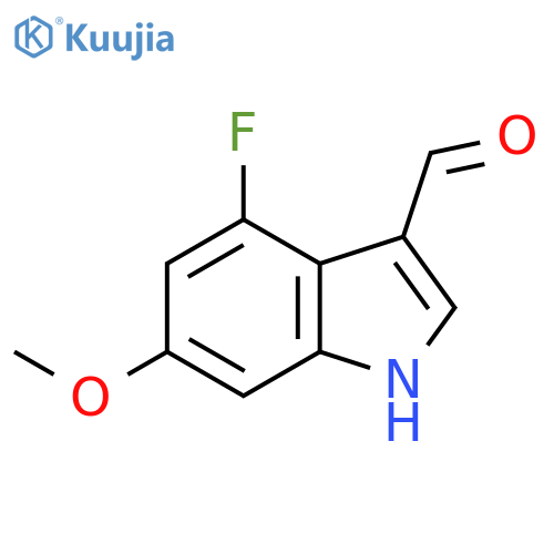 4-Fluoro-6-methoxy-indole-3-carboxyaldehyde structure