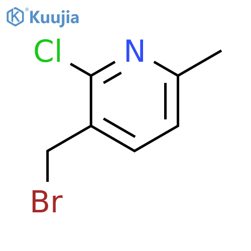 3-(bromomethyl)-2-chloro-6-methyl-pyridine structure