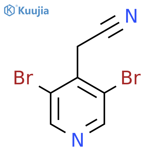 2-(3,5-dibromopyridin-4-yl)acetonitrile structure