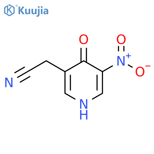 4-Hydroxy-3-nitropyridine-5-acetonitrile structure