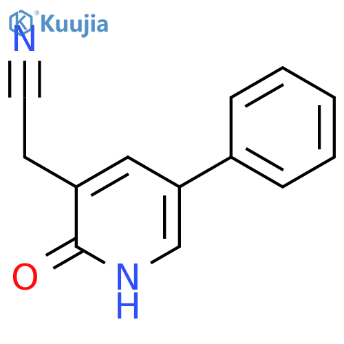 2-Hydroxy-5-phenylpyridine-3-acetonitrile structure