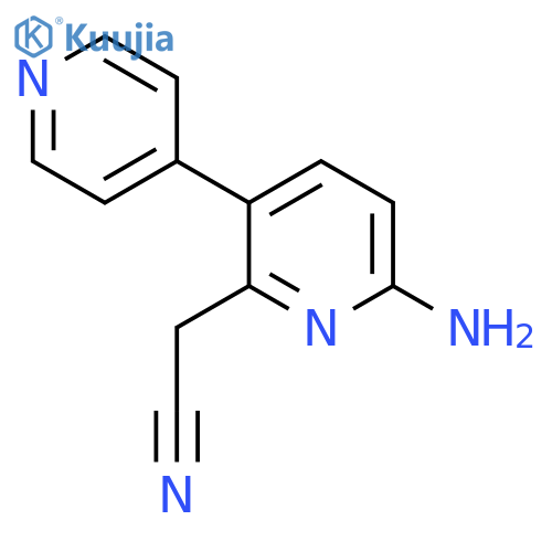 6-Amino-3-(pyridin-4-yl)pyridine-2-acetonitrile structure