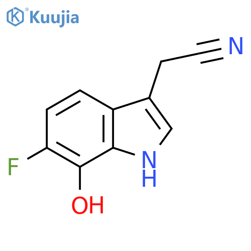 6-Fluoro-7-hydroxyindole-3-acetonitrile structure