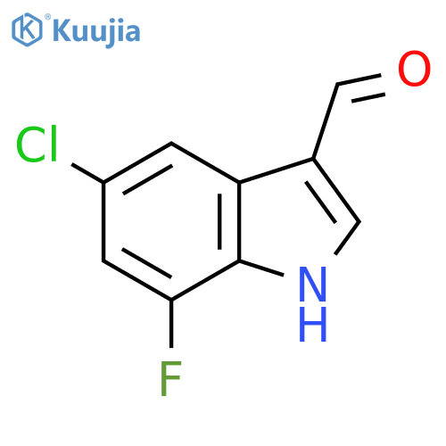 5-chloro-7-fluoro-1H-indole-3-carbaldehyde structure