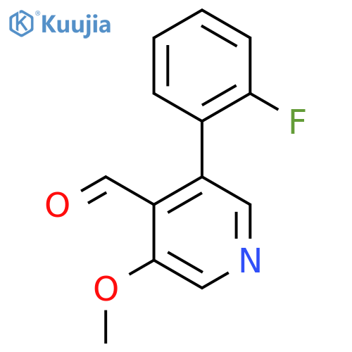 3-(2-Fluorophenyl)-5-methoxyisonicotinaldehyde structure