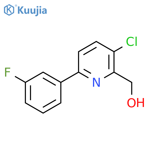 3-Chloro-6-(3-fluorophenyl)pyridine-2-methanol structure