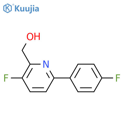 3-Fluoro-6-(4-fluorophenyl)pyridine-2-methanol structure