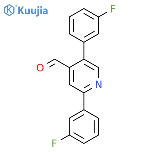 2,5-Bis(3-fluorophenyl)isonicotinaldehyde structure