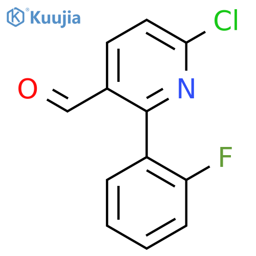 6-Chloro-2-(2-fluorophenyl)nicotinaldehyde structure