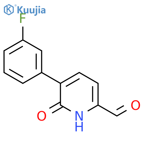 5-(3-Fluorophenyl)-6-hydroxypicolinaldehyde structure