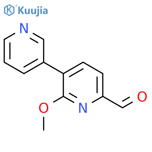 6-Methoxy-5-(pyridin-3-yl)picolinaldehyde structure