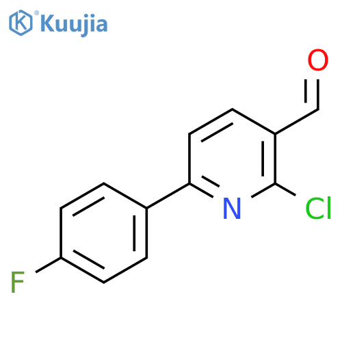 2-Chloro-6-(4-fluorophenyl)nicotinaldehyde structure