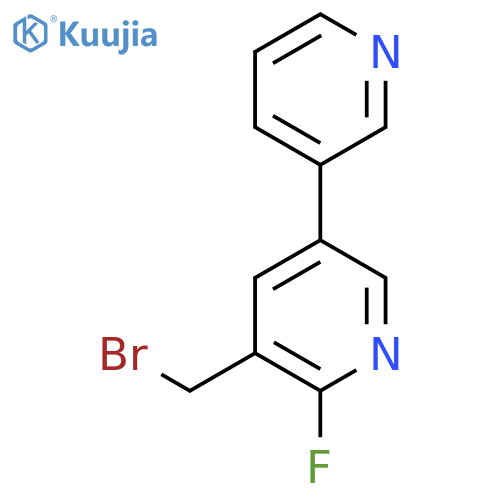 3-Bromomethyl-2-fluoro-5-(pyridin-3-yl)pyridine structure