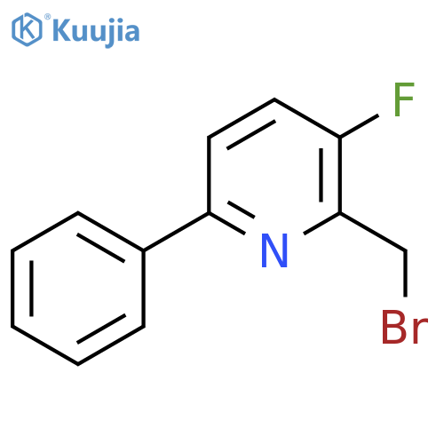 2-Bromomethyl-3-fluoro-6-phenylpyridine structure