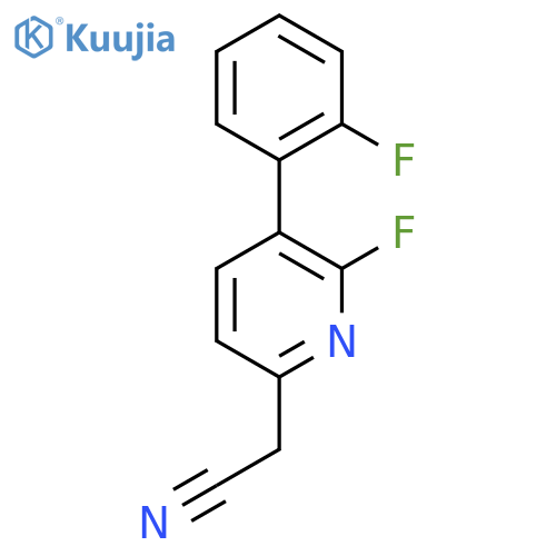 6-Fluoro-5-(2-fluorophenyl)pyridine-2-acetonitrile structure