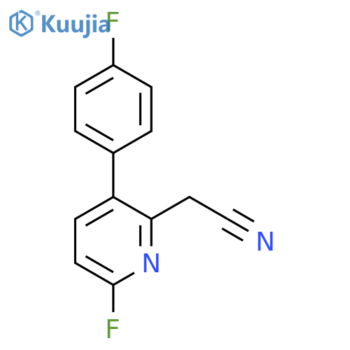 6-Fluoro-3-(4-fluorophenyl)pyridine-2-acetonitrile structure