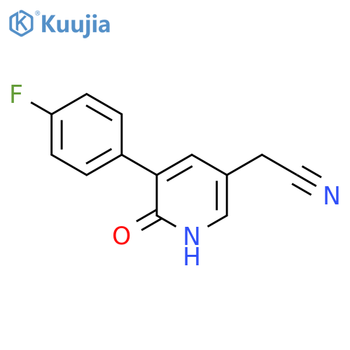 5-(4-Fluorophenyl)-6-hydroxypyridine-3-acetonitrile structure