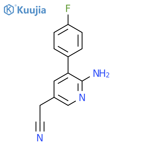 6-Amino-5-(4-fluorophenyl)pyridine-3-acetonitrile structure