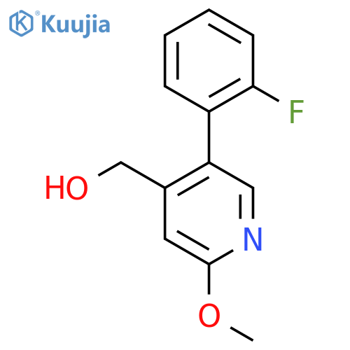5-(2-Fluorophenyl)-2-methoxypyridine-4-methanol structure