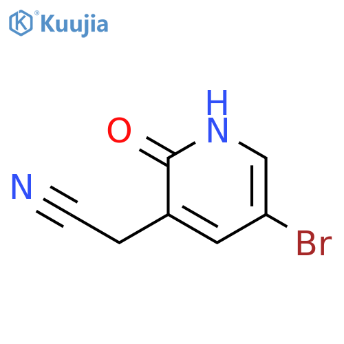 2-(5-bromo-2-hydroxypyridin-3-yl)acetonitrile structure