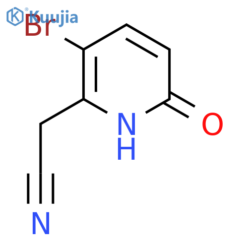 3-Bromo-6-hydroxypyridine-2-acetonitrile structure
