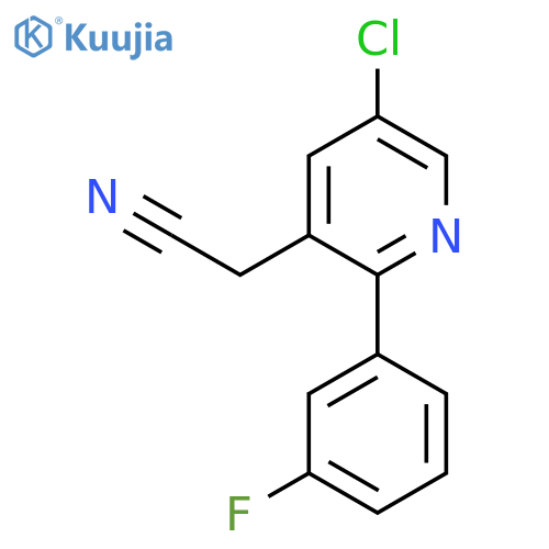 5-Chloro-2-(3-fluorophenyl)pyridine-3-acetonitrile structure