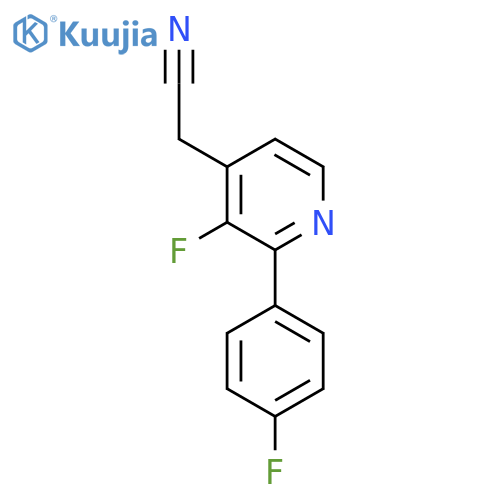 3-Fluoro-2-(4-fluorophenyl)pyridine-4-acetonitrile structure