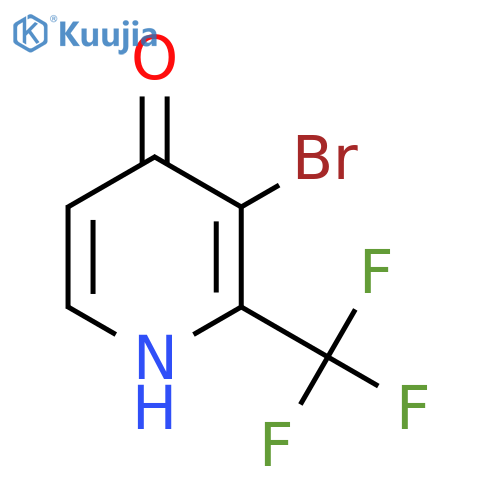 3-Bromo-4-hydroxy-2-(trifluoromethyl)pyridine structure