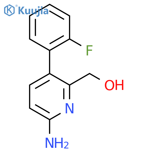 6-Amino-3-(2-fluorophenyl)pyridine-2-methanol structure