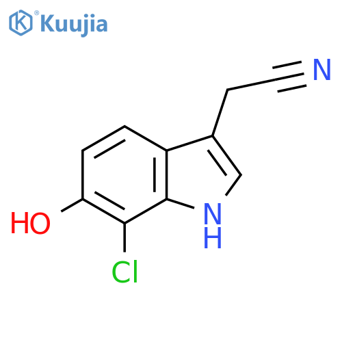 2-(7-Chloro-6-hydroxy-1h-indol-3-yl)acetonitrile structure