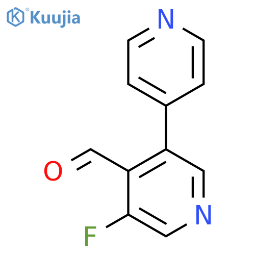 3-Fluoro-5-(pyridin-4-yl)isonicotinaldehyde structure
