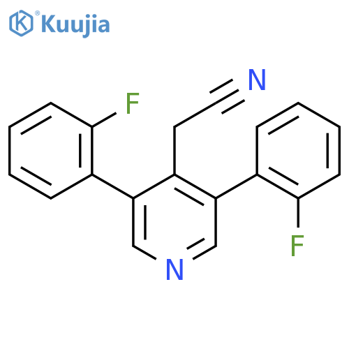 3,5-Bis(2-fluorophenyl)pyridine-4-acetonitrile structure