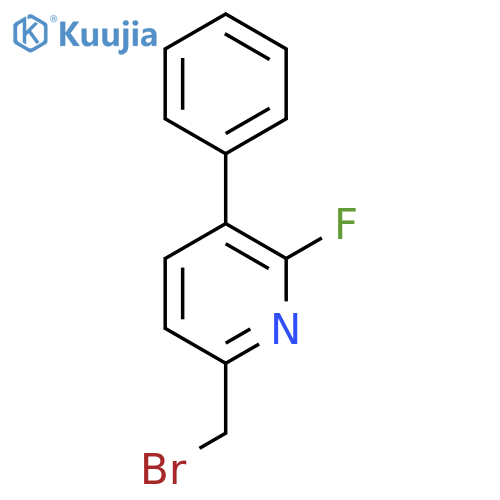 2-Bromomethyl-6-fluoro-5-phenylpyridine structure