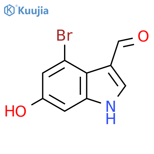 4-Bromo-6-hydroxyindole-3-carboxaldehyde structure
