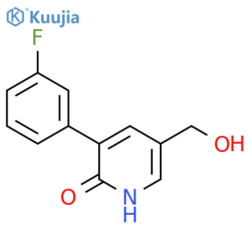 5-(3-Fluorophenyl)-6-hydroxypyridine-3-methanol structure