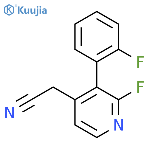 2-Fluoro-3-(2-fluorophenyl)pyridine-4-acetonitrile structure