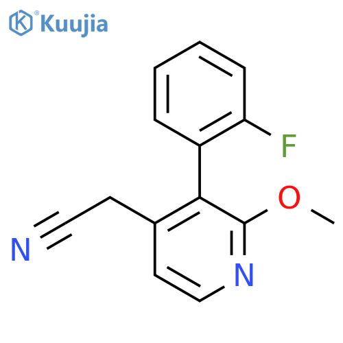3-(2-Fluorophenyl)-2-methoxypyridine-4-acetonitrile structure