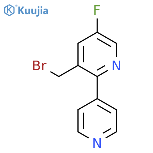 3-Bromomethyl-5-fluoro-2-(pyridin-4-yl)pyridine structure