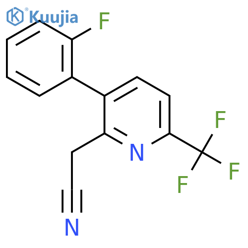 3-(2-Fluorophenyl)-6-(trifluoromethyl)pyridine-2-acetonitrile structure