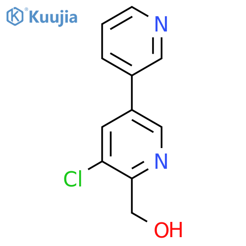 3-Chloro-5-(pyridin-3-yl)pyridine-2-methanol structure