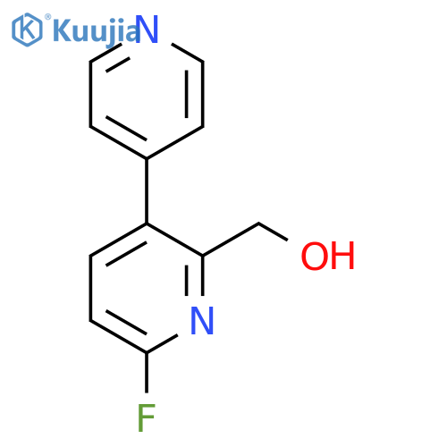 6-Fluoro-3-(pyridin-4-yl)pyridine-2-methanol structure