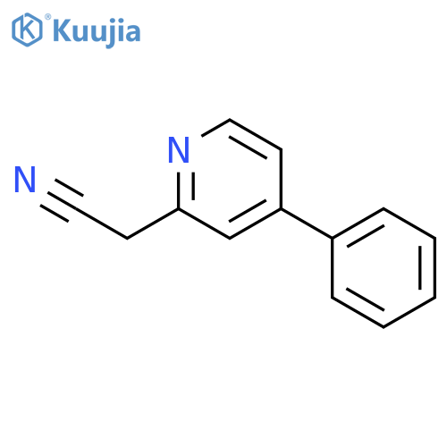 2-(4-Phenylpyridin-2-yl)acetonitrile structure
