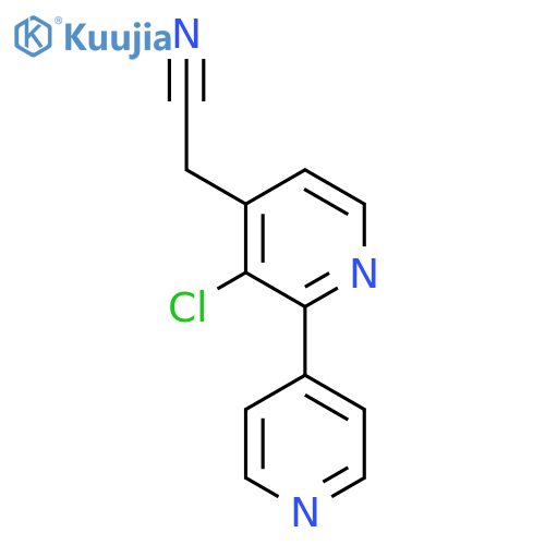 3-Chloro-2-(pyridin-4-yl)pyridine-4-acetonitrile structure