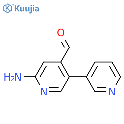2-Amino-5-(pyridin-3-yl)isonicotinaldehyde structure