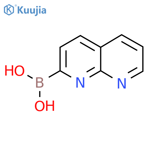 (1,8-Naphthyridin-2-yl)boronic acid structure